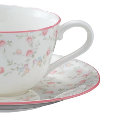 ノリタケ【キューティーローズ】カップ＆ソーサーペア