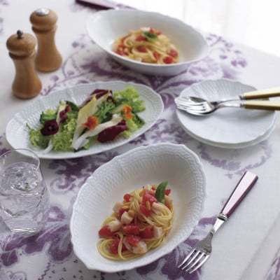 ノリタケ【シェール ブラン】25.5cmダイヤモンドディッシュ