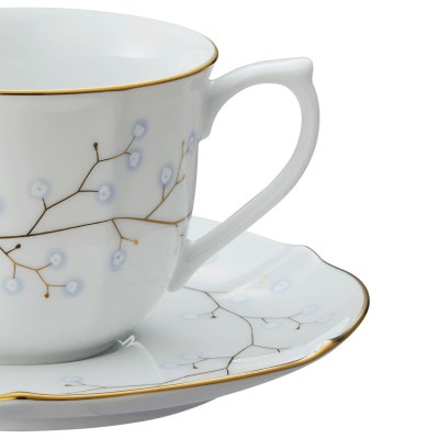 ノリタケ【ホワイトベル】コーヒーカップ＆ソーサーペア