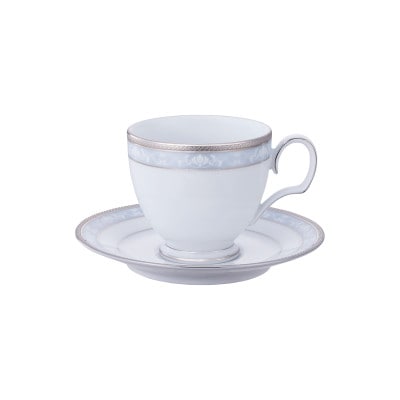 ノリタケ【ハンプシャーゴールド＆プラチナ】カップ＆ソーサーペア(金・銀)