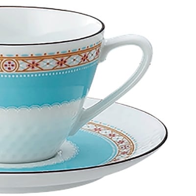 ノリタケ【ハミングブルー】カップ＆ソーサーペア