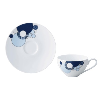 ノリタケ【フランク・ロイド・ライト インペリアルブルー】カップ＆ソーサーペア