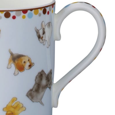 ノリタケ【コレクターズマグカップ】犬(ブルー)