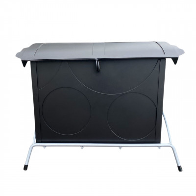 『焼却炉の鈴木工業』　鉄製　宅配ボックス　艶消し　台座付き