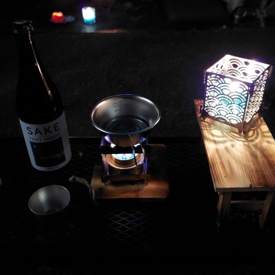 和柄モチーフのランタンシェード・キャンドルホルダー「seigaiha」