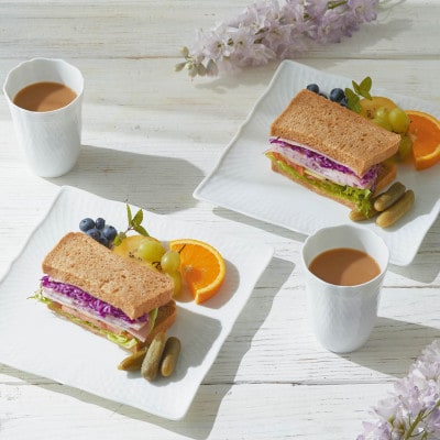 ノリタケ【シェール ブラン】23cmスクエアプレート