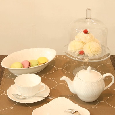 ノリタケ【シェール ブラン】25.5cmダイヤモンドディッシュ