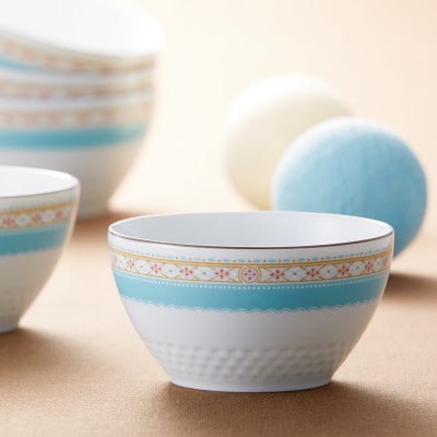 ノリタケ【ハミングブルー】11cmボウル5個セット