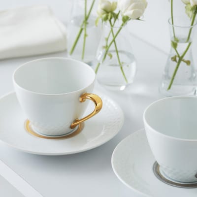 ノリタケ【アミ】カップ＆ソーサー(金)
