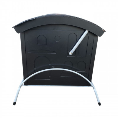 『焼却炉の鈴木工業』　鉄製　宅配ボックス　艶消し　台座付き