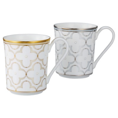 ノリタケ【トレフォリオゴールド＆プラチナ】マグカップペア (色変わり)