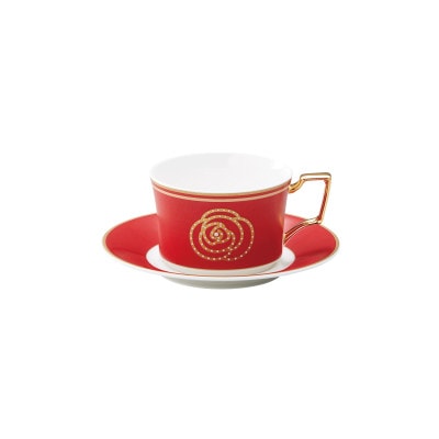 ノリタケ【エイダンゴールド】カップ＆ソーサー(赤)