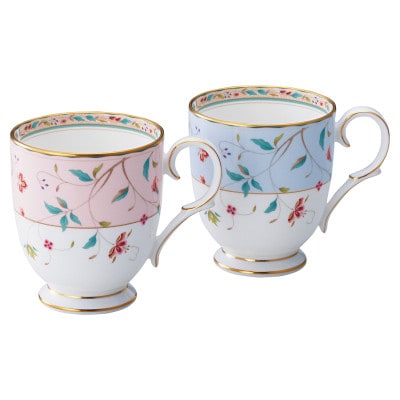 ノリタケ【花更紗】マグカップペア(色変わり)