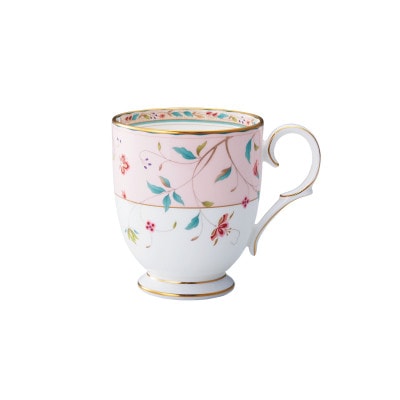ノリタケ【花更紗】マグカップ(ピンク)