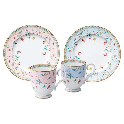 ノリタケ【花更紗】モーニングペア(色変わり)