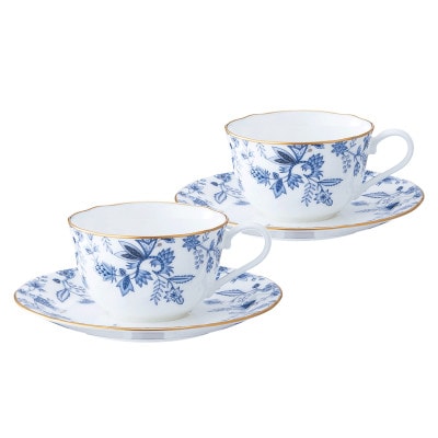 ノリタケ【ブルーソレンティーノ】カップ＆ソーサーペア