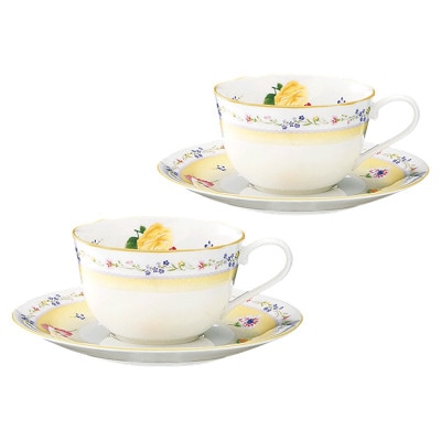 ノリタケ【ジュヌフレール】カップ＆ソーサーペア