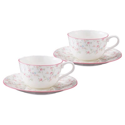 ノリタケ【キューティーローズ】カップ＆ソーサーペア