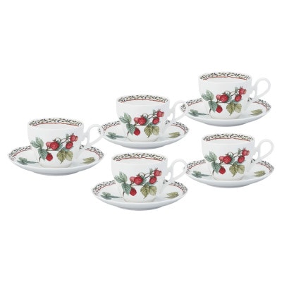 ノリタケ【オーチャードガーデン】カップ＆ソーサー(5客)