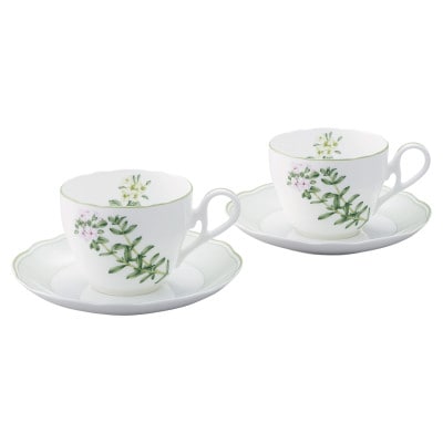 ノリタケ【イングリッシュハーブズ】カップ＆ソーサーペア