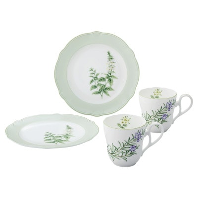 ノリタケ【イングリッシュハーブズ】モーニングペア