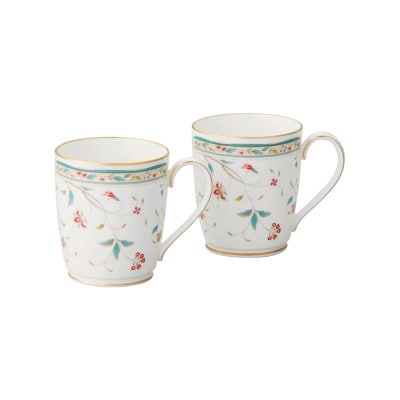 ノリタケ【花更紗】マグカップペア