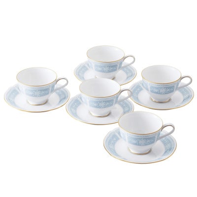 ノリタケ【レースウッドゴールド】カップ＆ソーサー(5客)