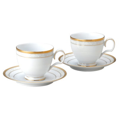 ノリタケ【ハンプシャーゴールド】カップ＆ソーサーペア