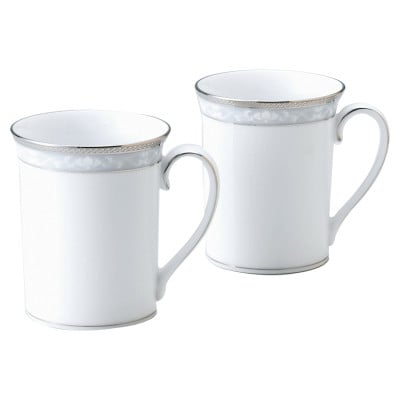 ノリタケ【ハンプシャープラチナ】マグカップペア