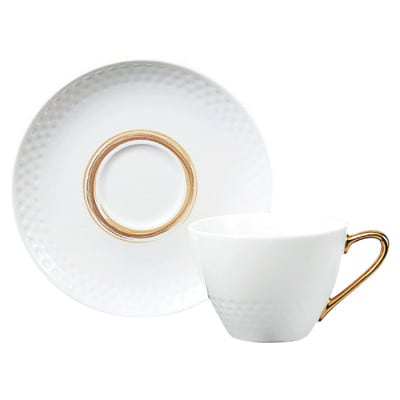 ノリタケ【アミ】カップ＆ソーサー(金)
