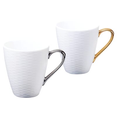 ノリタケ【アミ】マグカップペア(金・銀)