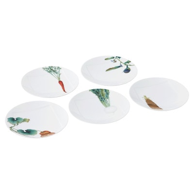 ノリタケ【京香旬彩】15.5cmプレートセット(5枚)(絵変り)