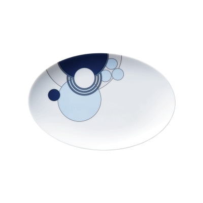 ノリタケ【フランク・ロイド・ライト インペリアルブルー】21.5cmオーバルプレート