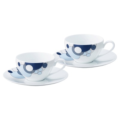 ノリタケ【フランク・ロイド・ライト インペリアルブルー】カップ＆ソーサーペア