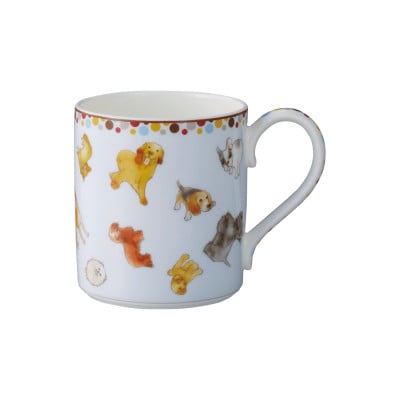 ノリタケ【コレクターズマグカップ】犬(ブルー)