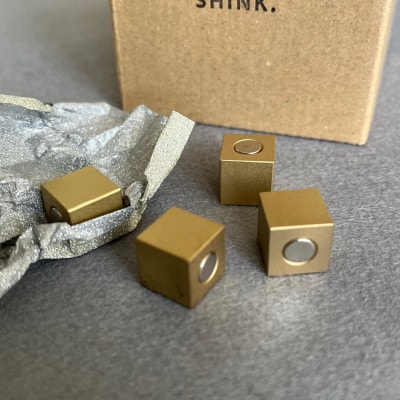 真鍮マグネット【CUBE】(マグネットキューブ)16個【配送不可地域：沖縄県】
