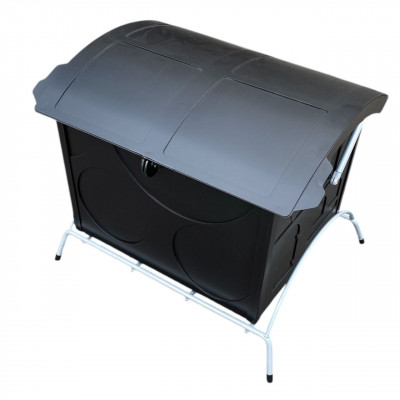 『焼却炉の鈴木工業』　鉄製　宅配ボックス　艶消し　台座付き