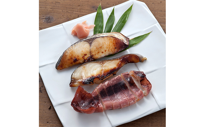 魚介味噌粕漬と季節のおつけもの