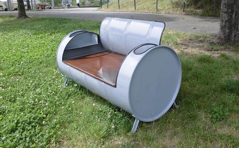 ドラム缶リメイク品　長イス