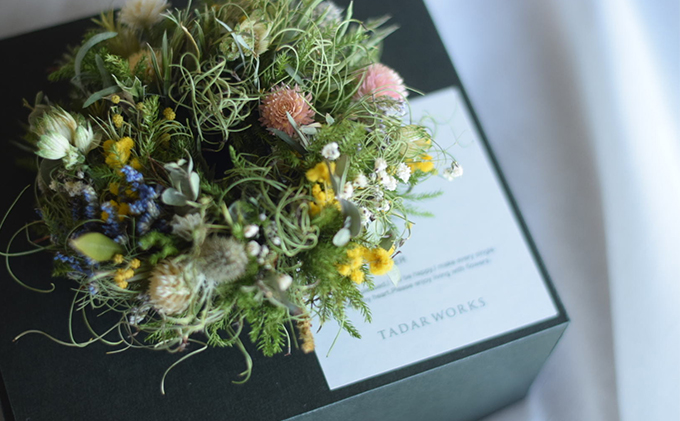 こだわりを紡いだドライフラワー リース（小）