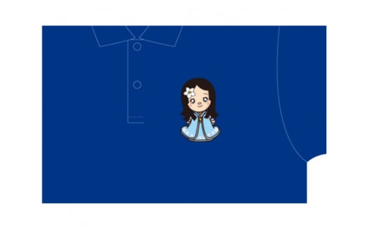 ポロシャツ おだいちゃん (ブルー) ゆるキャラ