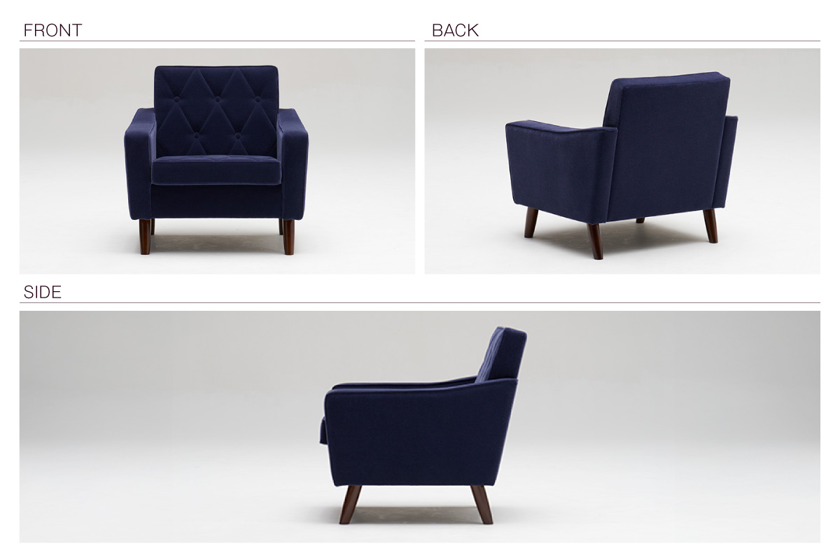 【カリモク60】HIGASHIURA limited ロビーチェア1シーター 巨峰