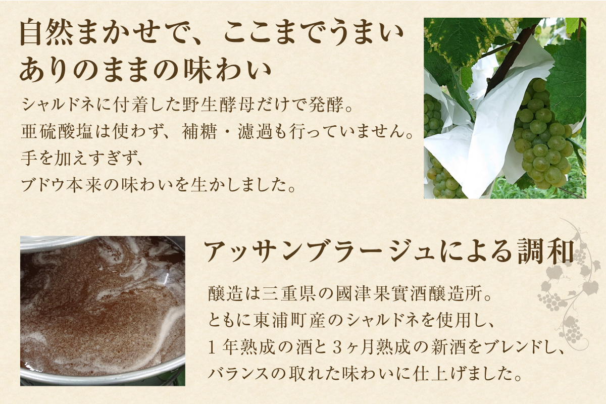 Chardonnay 2024/2025 爽 Assemblage 750ml・1本｜シャルドネ 白ワイン 無添加 無濾過 国産 日本ワイン 愛知県 東浦町