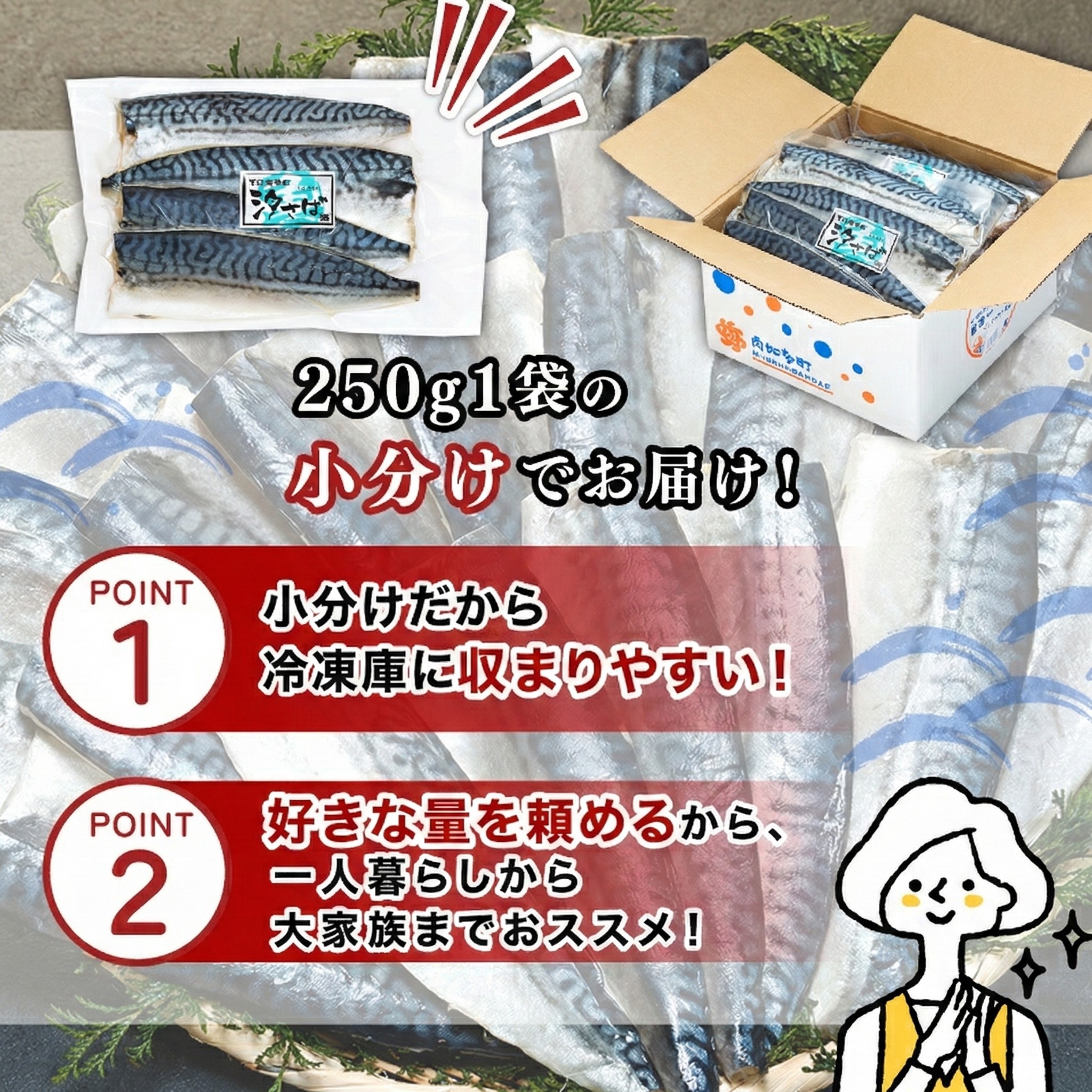 訳あり塩サバ フィレ750g