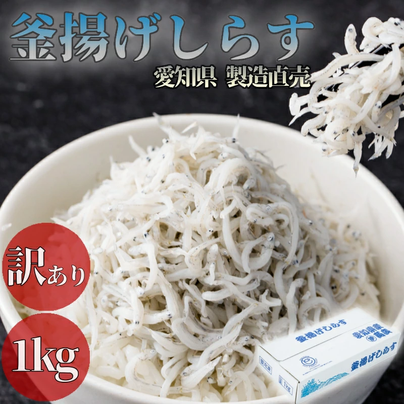 しらす 訳あり 1kg 1箱 釜揚げしらす シラス ごはん おかず チャーハン パスタ 料理 大きめ ランキング こだわり 鮮度 天塩 マル伊商店 愛知県 南知多町