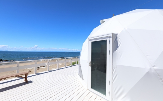 【ビーチフロント】【知多半島　美浜町】ドームテント　ペア宿泊券　素泊まり
