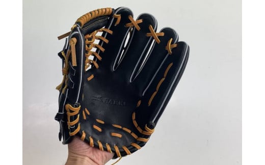 SAEKI　野球グローブ 【軟式・品番175】【ブラック】【Rオレンジ】【クリーム】