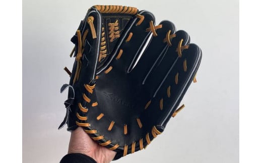 SAEKI　野球グローブ 【硬式・品番112】【ブラック】【Rオレンジ】【クリーム】