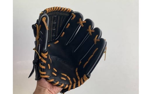 SAEKI　野球グローブ 【硬式・品番115】【ブラック】【Rオレンジ】【クリーム】