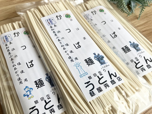 かっぱ麺　うどん　1箱14袋入り ≪ウドン 饂飩 美浜の塩 愛知県 特産品≫◇